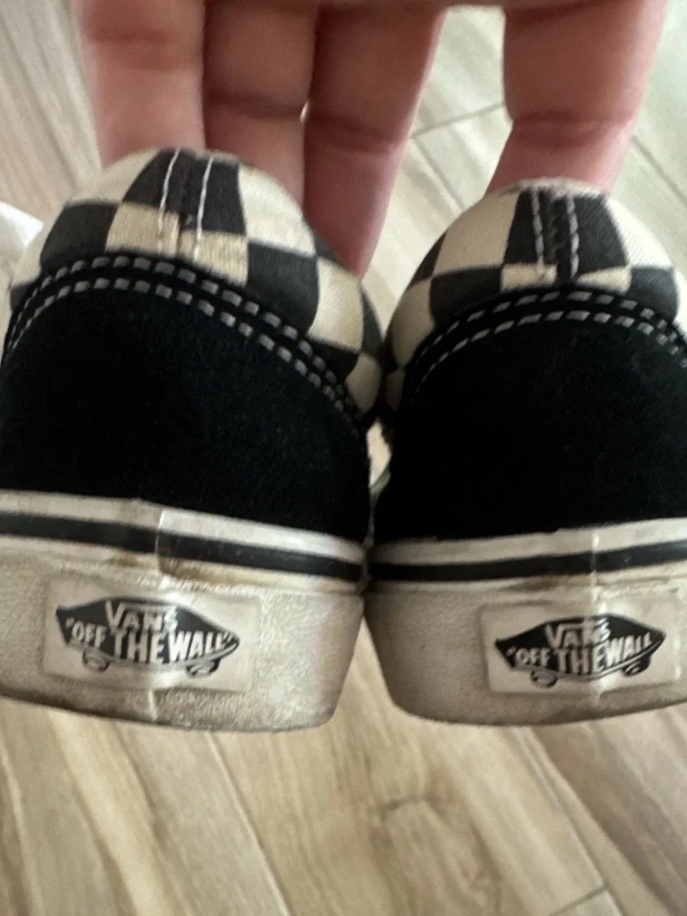 VANS Old Skool Women 6.5 /Men 5, Black/White Checkerboard Low Top Canvas Lace-Up
